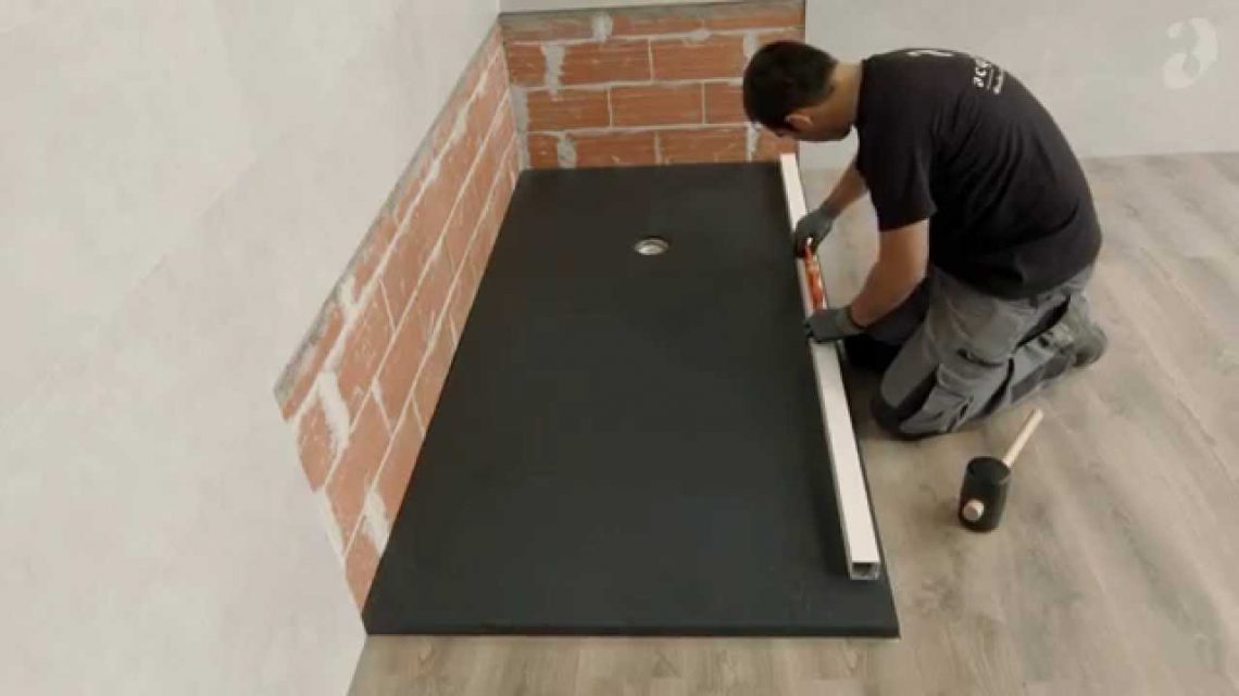 Pose de receveur extra-plat en résine | Receveur à carreler